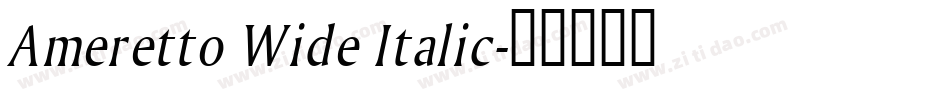 Ameretto Wide Italic字体转换